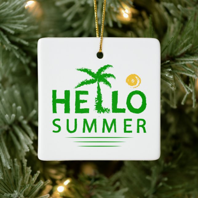 Adorno De Cerámica Hello Summer (Árbol)