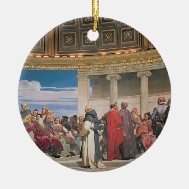 Adorno De Cerámica Hemiciclo: Artistas de todas las edades, detalle (Frente)