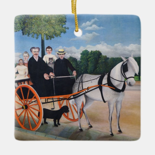 Adorno De Cerámica Henri Rousseau - La Carriole du pere Junier (Anverso)
