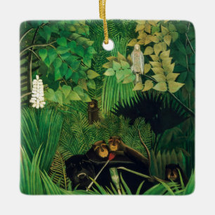 Adorno De Cerámica Henri Rousseau - Los alegres bromistas