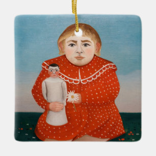 Adorno De Cerámica Henri Rousseau - Niño con una muñeca