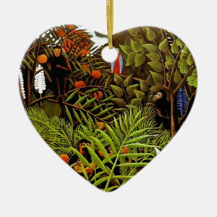 Adorno De Cerámica Henri Rousseau - Paisaje exótico Arte de la jungla