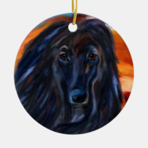 Adorno De Cerámica Herido afgano negro