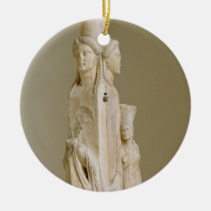 Adorno De Cerámica Herm triforme de Hecate, escultura de mármol, el