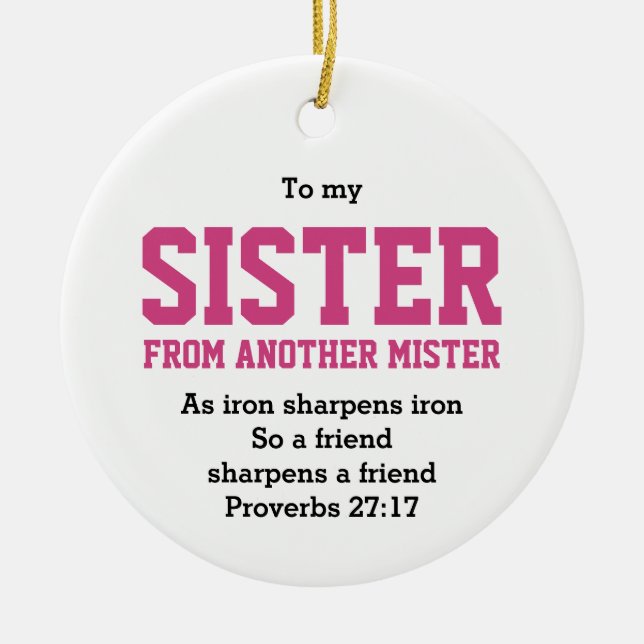 Adorno De Cerámica HERMANA cristiana DE OTRO MISTER (Frente)