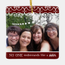 Hermana Rustic Elegant 2-Photo Moderno Navidades