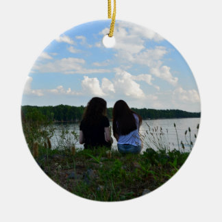 Adorno De Cerámica Hermanas/familia