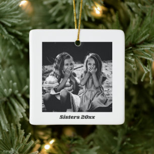 Adorno De Cerámica Hermanas Navidad Foto Minimalista Moderna Sencilla