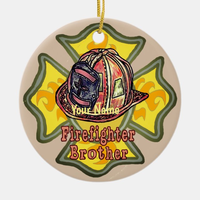Adorno De Cerámica Hermano bombero (Frente)