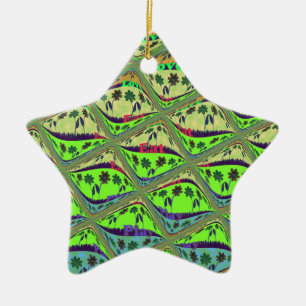 Adorno De Cerámica Hermosa Belleza Floral en Jardín Ecléctico