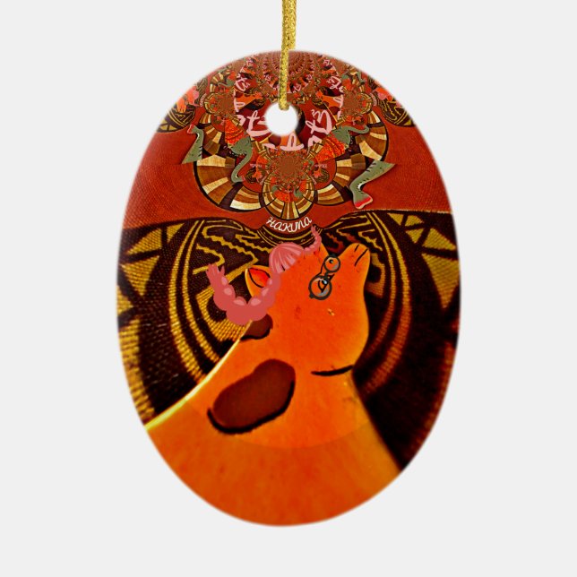 Adorno De Cerámica Hermosa e impresionante jirafa ama a los animales  (Frente)