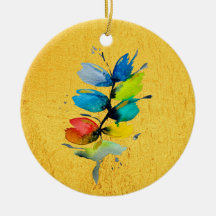 Hermosa flor floral floja de acuarela