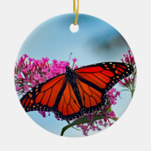 Adorno De Cerámica Hermosa foto de la mariposa monarca