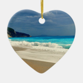 Adorno De Cerámica Hermosa fotografía tropical turquesa en el Mar Azu