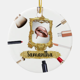 Adorno De Cerámica Hermosa maquillaje Belleza Elegante Personalizado 