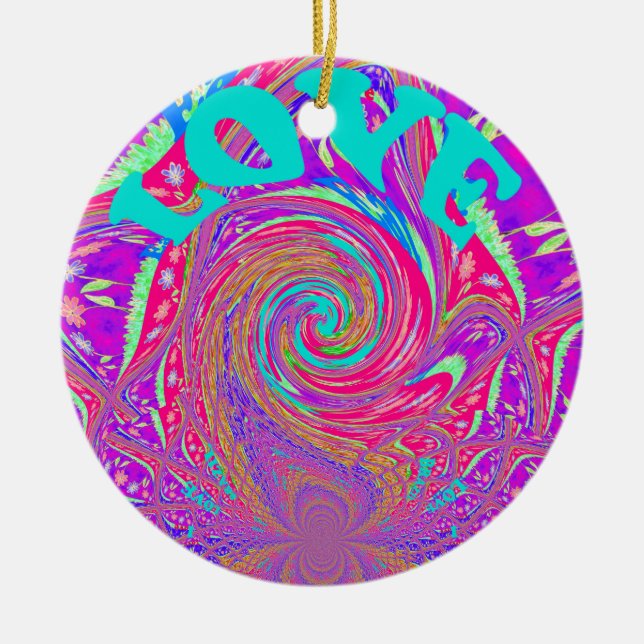 Adorno De Cerámica Hermosa maravilla Amor Remolino Texto Arte Imprimi (Frente)