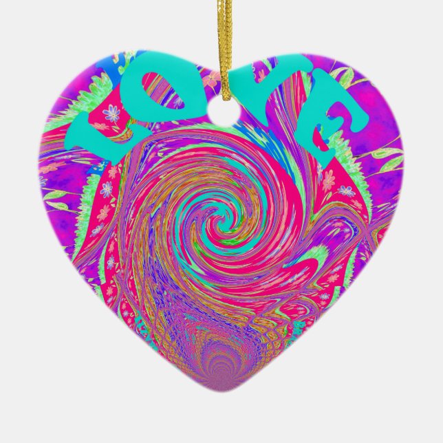 Adorno De Cerámica Hermosa maravilla Amor Remolino Texto Arte Imprimi (Frente)