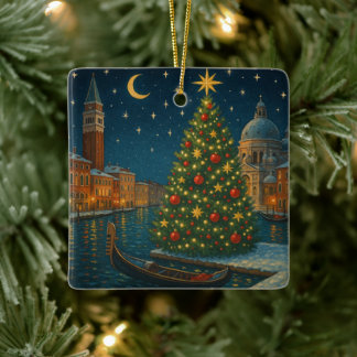Adorno De Cerámica hermosa navidad venecia