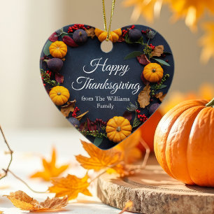 Adorno De Cerámica Hermosa Personalizado de la Calabaza de Acción de 