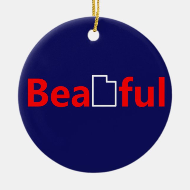 Adorno De Cerámica Hermosa Utah (Frente)