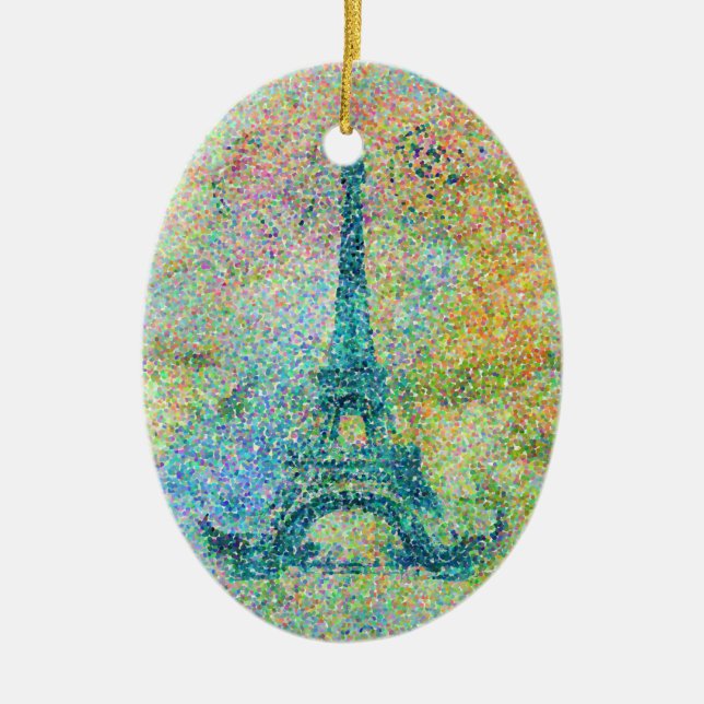 Adorno De Cerámica Hermosa y moderna jovencita Torre Eiffel Francia (Frente)