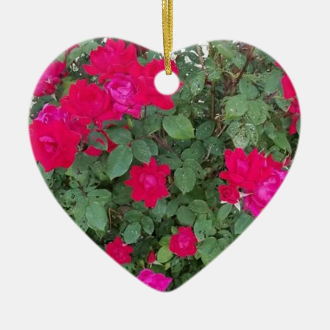 Adorno De Cerámica Hermosas flores (Frente)