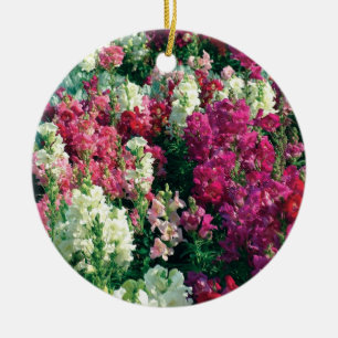 Adorno De Cerámica hermosas flores de jardín coloridas, añade tu text