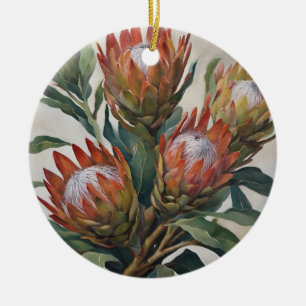 Adorno De Cerámica Hermosas flores de Protea de Sudáfrica