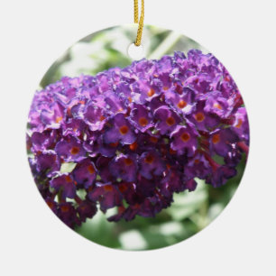 Adorno De Cerámica Hermosas flores moradas de Buddleia