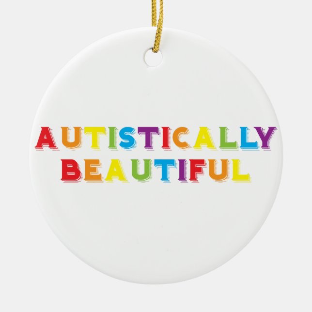 Adorno De Cerámica Hermoso autista (Frente)