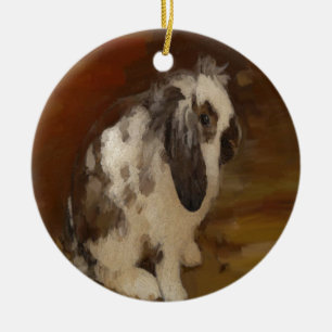 Adorno De Cerámica Hermoso Baby Lop Earbit Conejo/Kit Árbol cerámico 