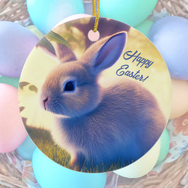 Adorno De Cerámica Hermoso de Pascua, Feliz Pascua - personalizable