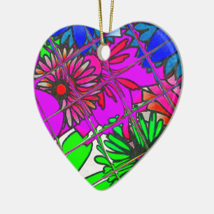 Adorno De Cerámica Hermoso diseño de patrones florales sorprendentes