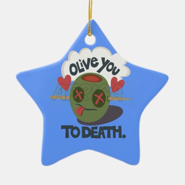 Adorno De Cerámica Hermoso Guay I love Africa Art (Frente)