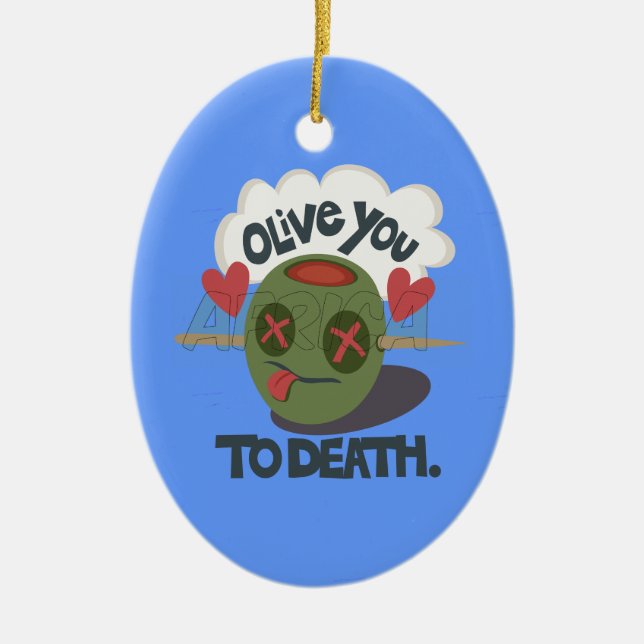 Adorno De Cerámica Hermoso Guay I love Africa Art (Frente)