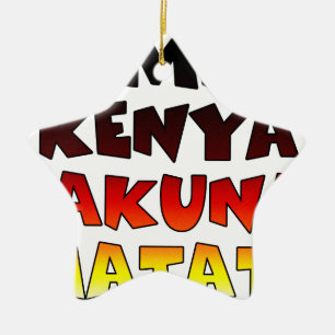 Adorno De Cerámica Hermoso Jambo Kenya Hakuna Matata Agradable Arte