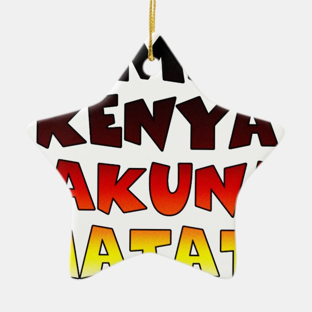 Adorno De Cerámica Hermoso Jambo Kenya Hakuna Matata Agradable Arte (Frente)