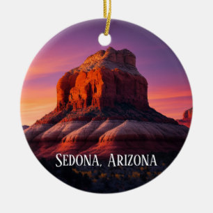 Adorno De Cerámica Hermoso paisaje de Sedona Arizona Rojo Rocas Rojas