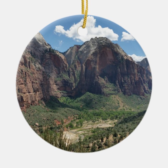 Adorno De Cerámica Hermoso Parque Nacional de Zion (Frente)