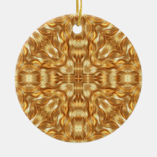 Adorno De Cerámica Hermoso patrón abstracto dorado