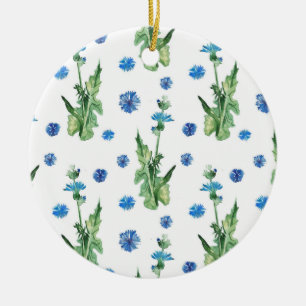 Adorno De Cerámica Hermoso patrón de flores acuáticas
