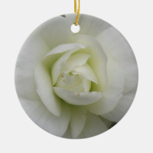 Adorno De Cerámica Hermoso Personalizado de Carnación Blanca Cumpleañ