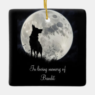 Adorno De Cerámica Hermoso tributo al perro nombre personalizado