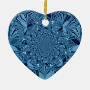 Adorno De Cerámica Hermoso y encantador arte azul kaleidoscopo irland