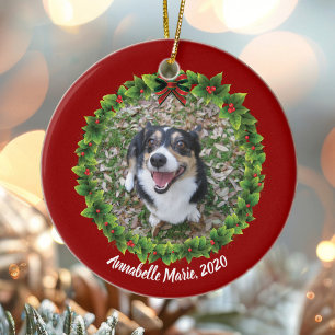 Adorno De Cerámica Hermosos Mascotas Personalizados Navidades de foto