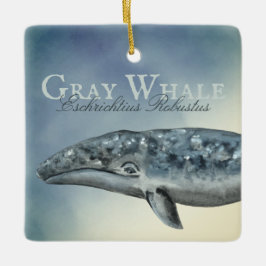 Adorno De Cerámica Hermosos Navidades de ballenas grises