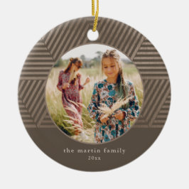 Adorno De Cerámica Hermosos Navidades de fotografía de patrón geométr