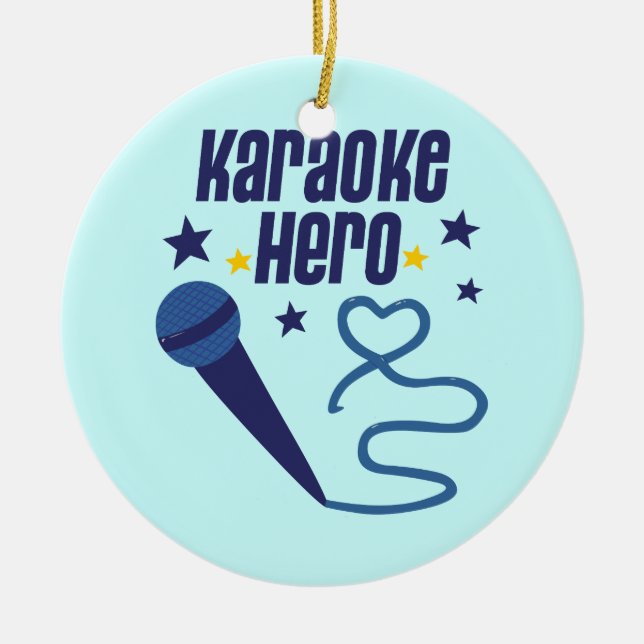 Adorno De Cerámica Héroe de Karaoke (Frente)