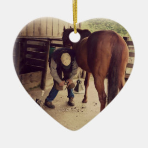 Adorno De Cerámica Herrador - ajuste hermoso del enganche de la foto