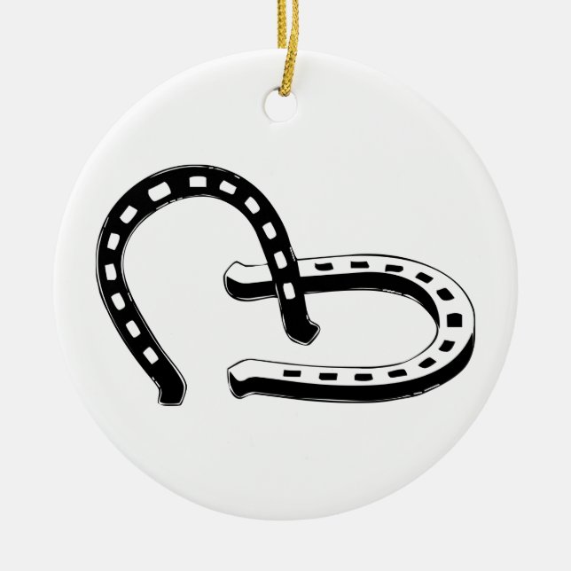 Adorno De Cerámica Herraduras (Frente)